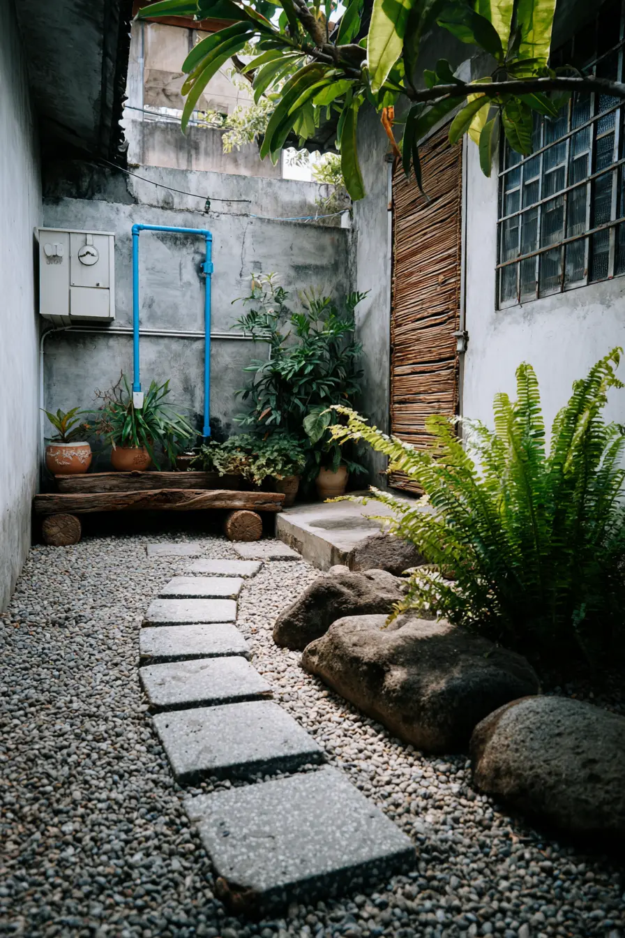 Serene Pathway with Natural Stone Accents