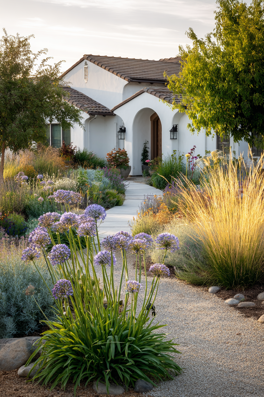 Textured Garden Border with Bark