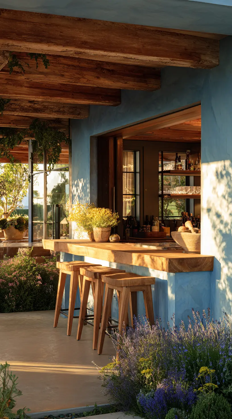 Rustic Outdoor Breakfast Bar