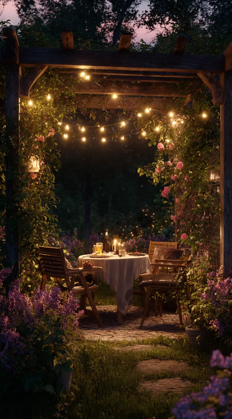 Romantic String Light Canopy
