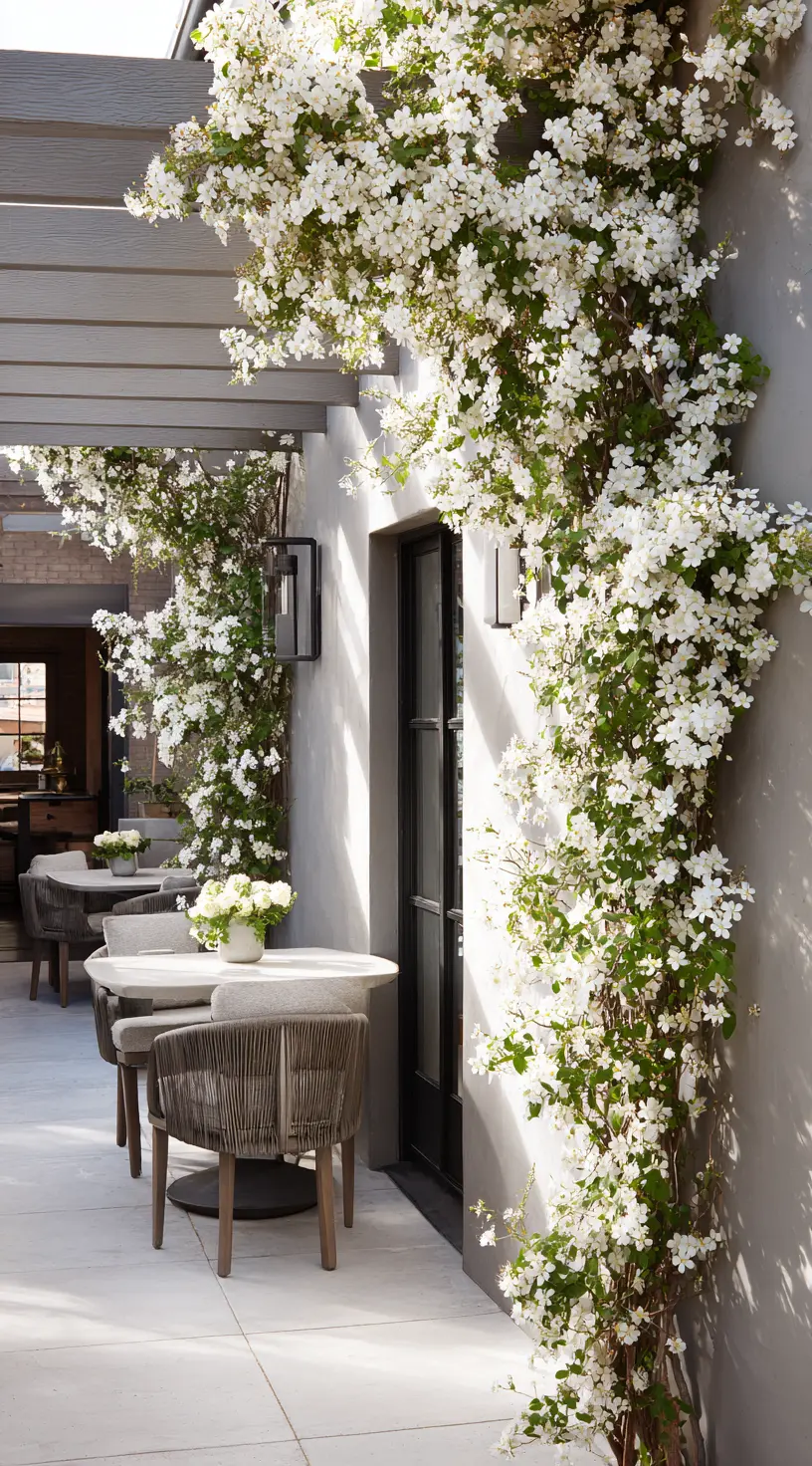 Vertical Planters With Climbing Vines