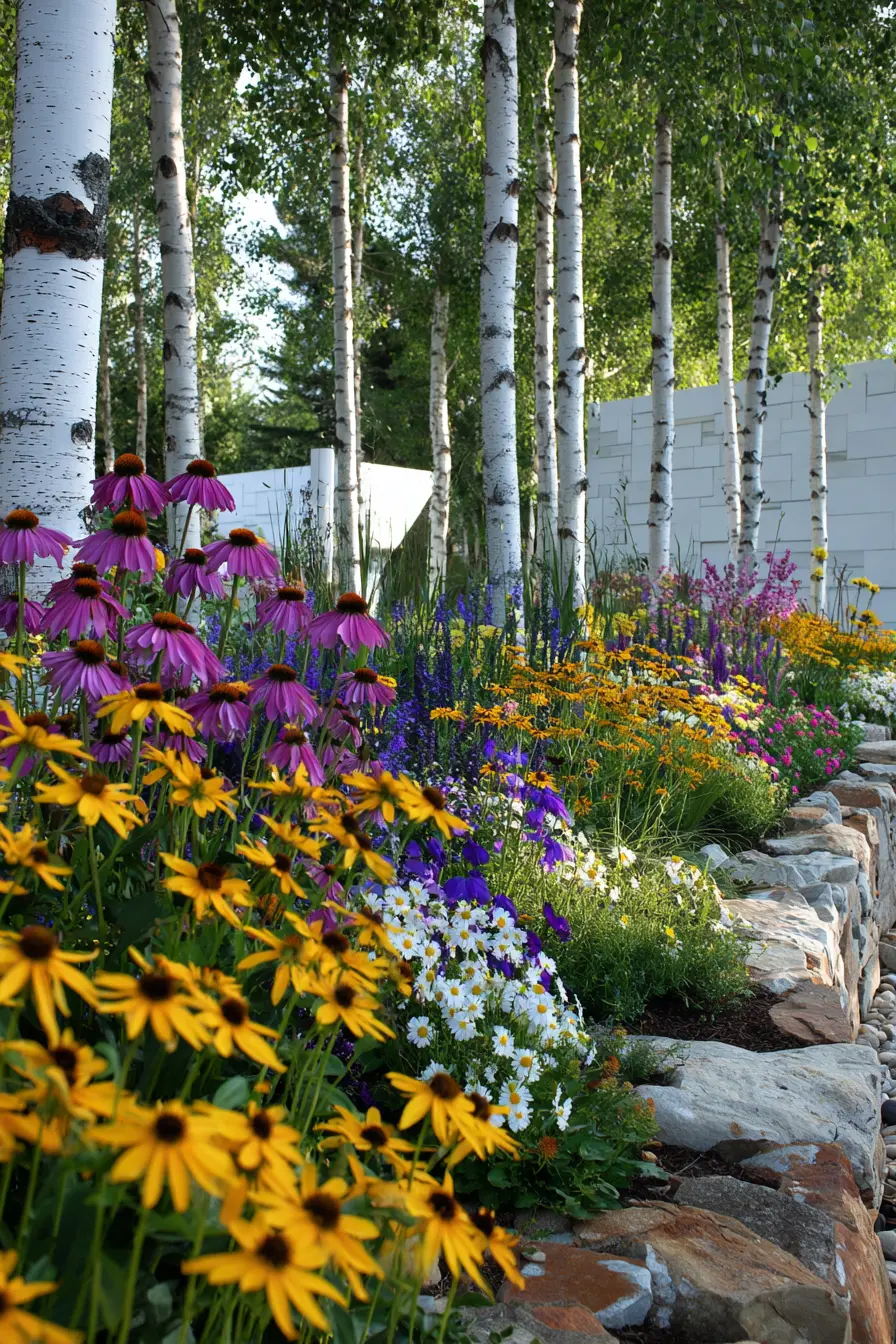 Vibrant Perennial Flower Garden