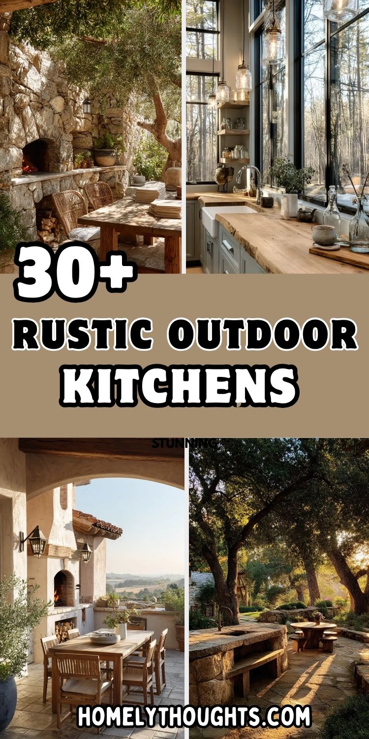 30+ Rustic Outdoor Kitchens Too Good to Stay Inside!