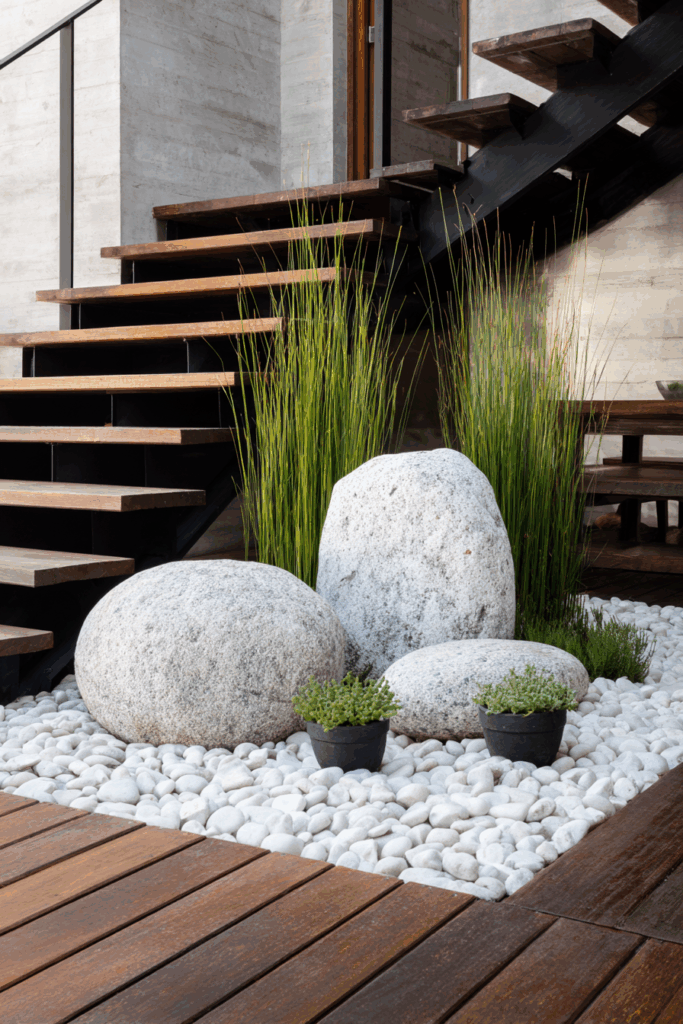 Modern Rock Garden with Ground Cover