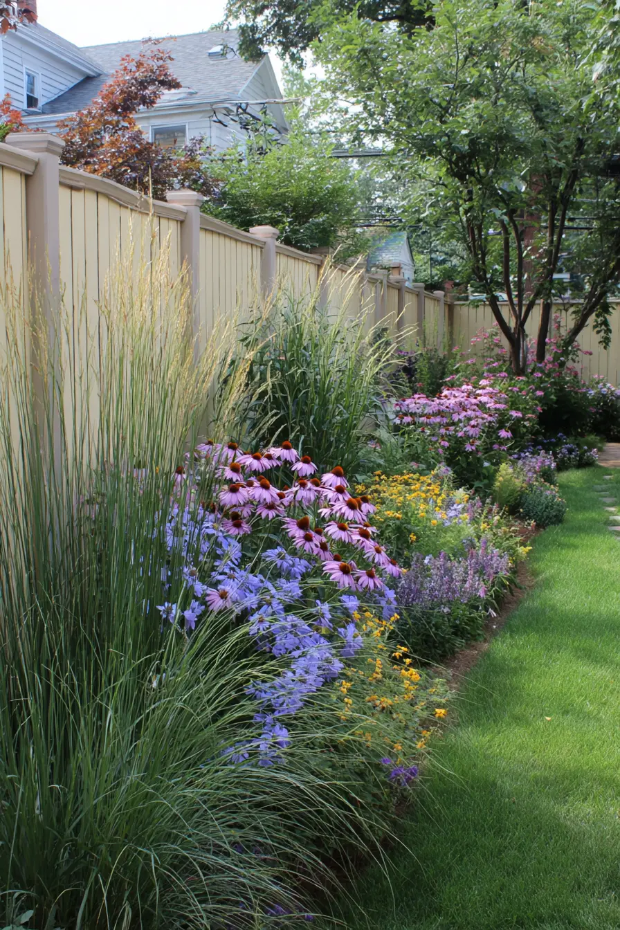 Elegant Grassy Garden Border Design