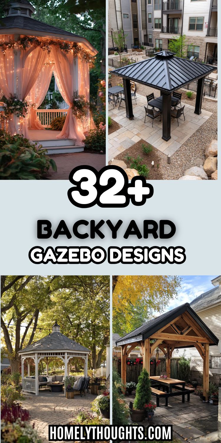 32+ Backyard Gazebo Designs That Feel Like a Vacation!
