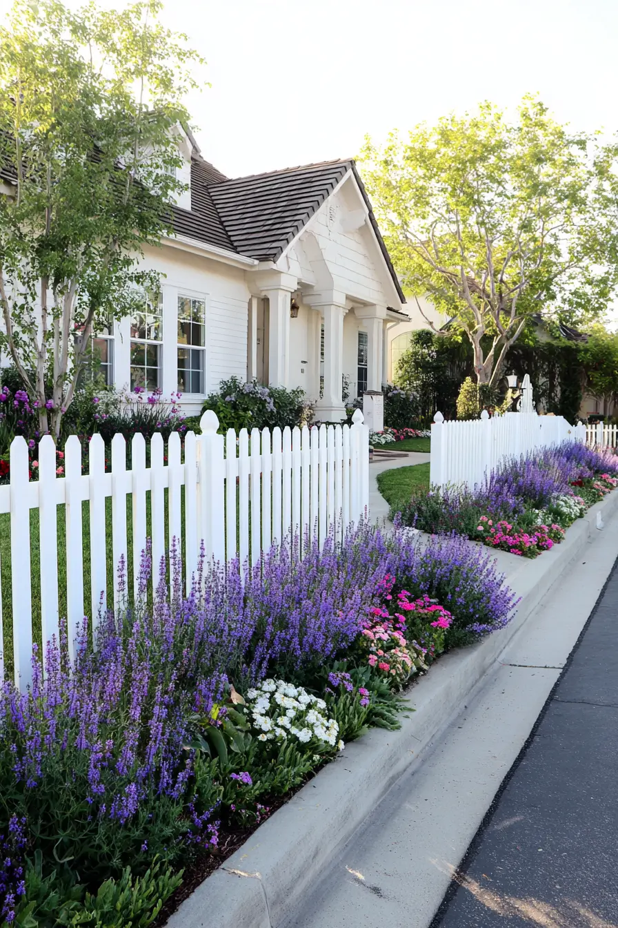 Lavender and Petunia Border Garden