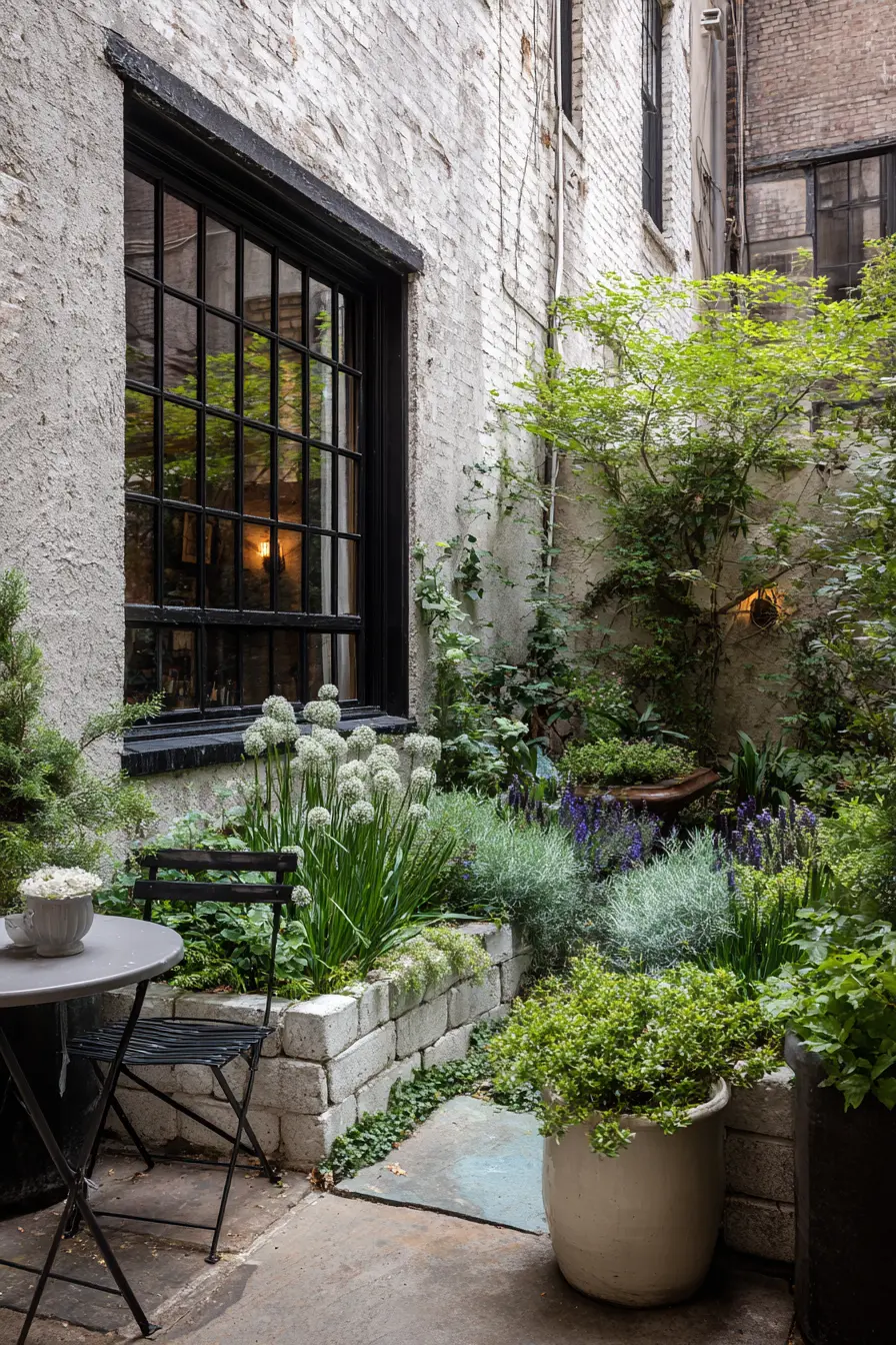 Modern Allium and Concrete Planters