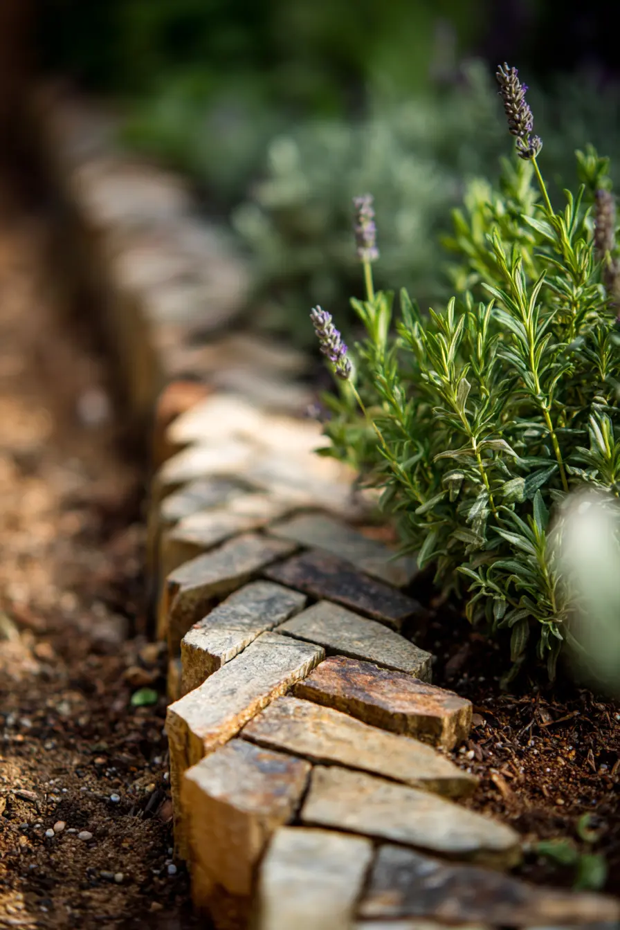 Stone Edging For Rustic Garden Design