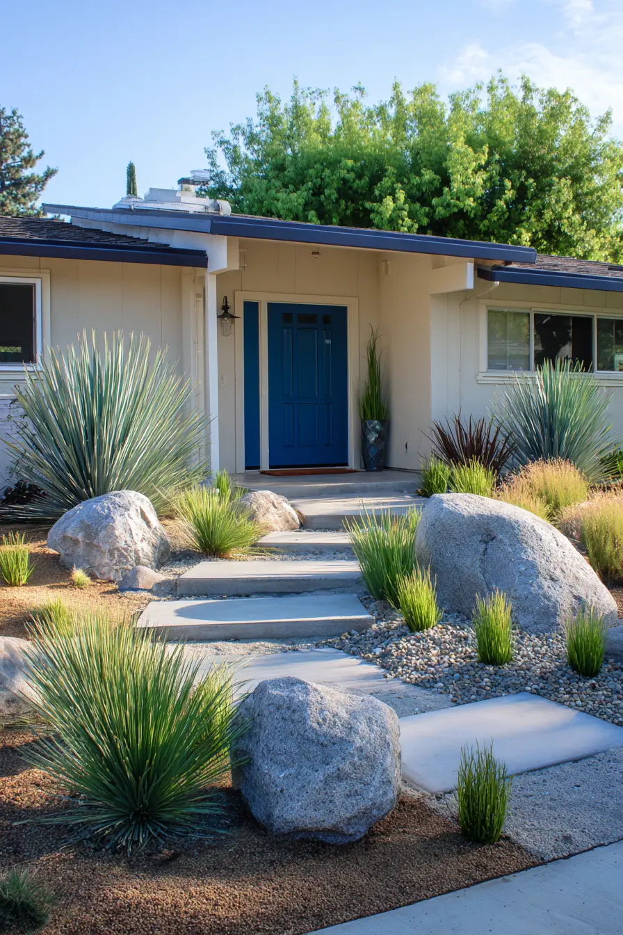 Modern Desert Garden Border Design