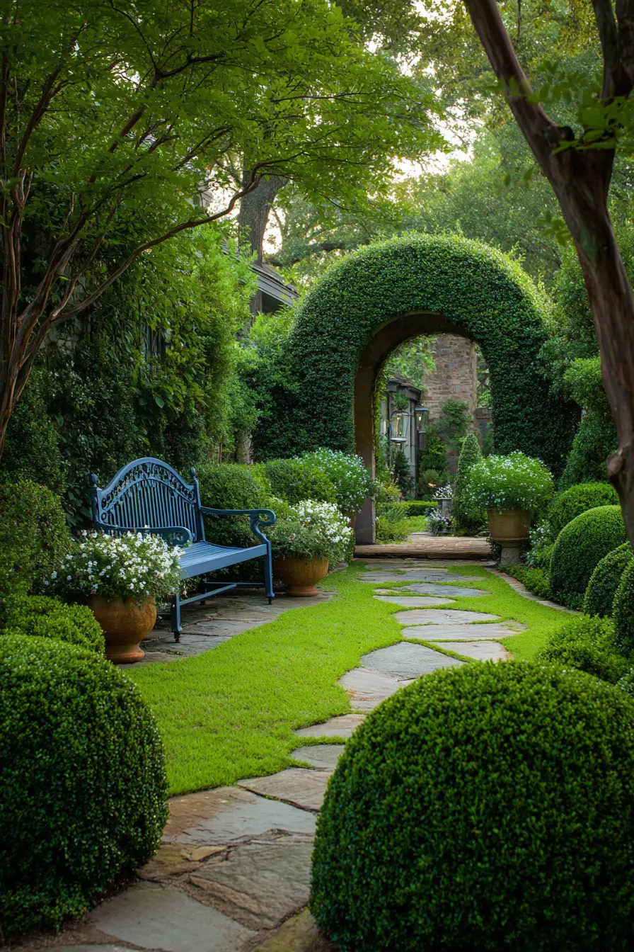Formal Garden with Boxwood Accents