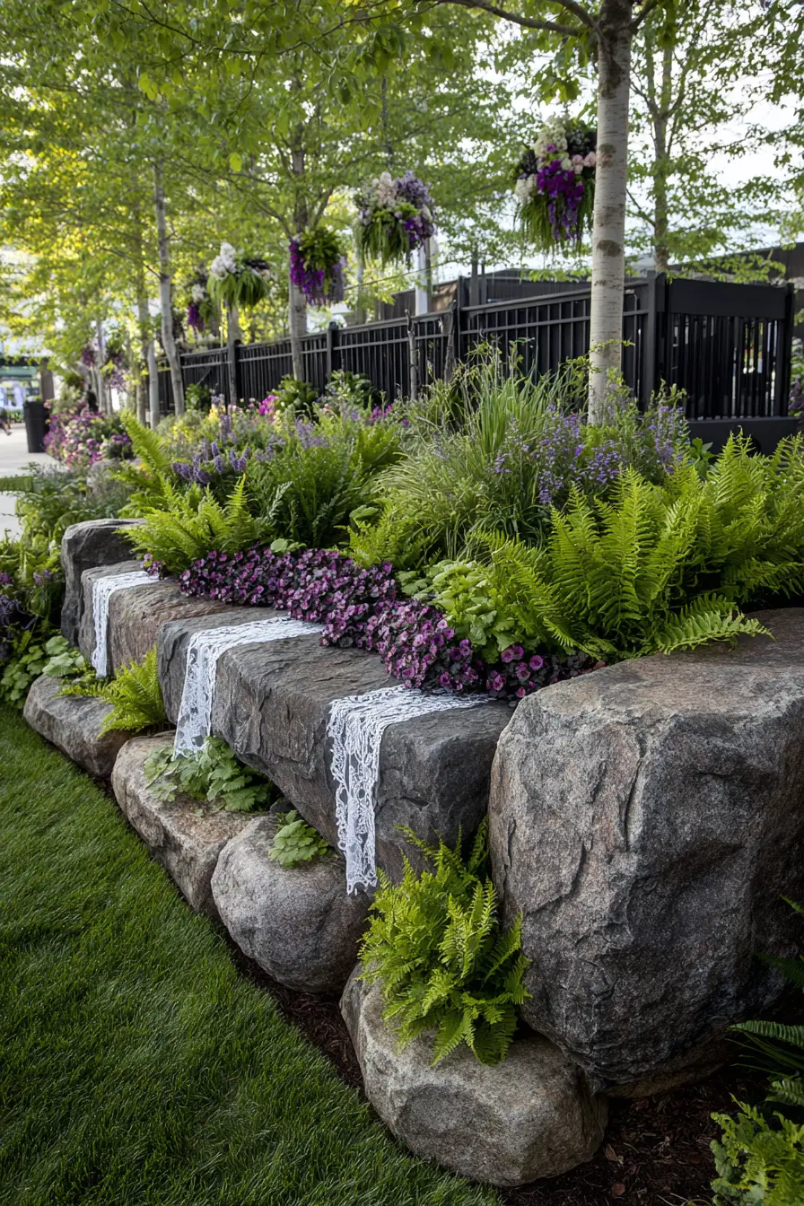 Serene Stone-Crafted Garden Oasis