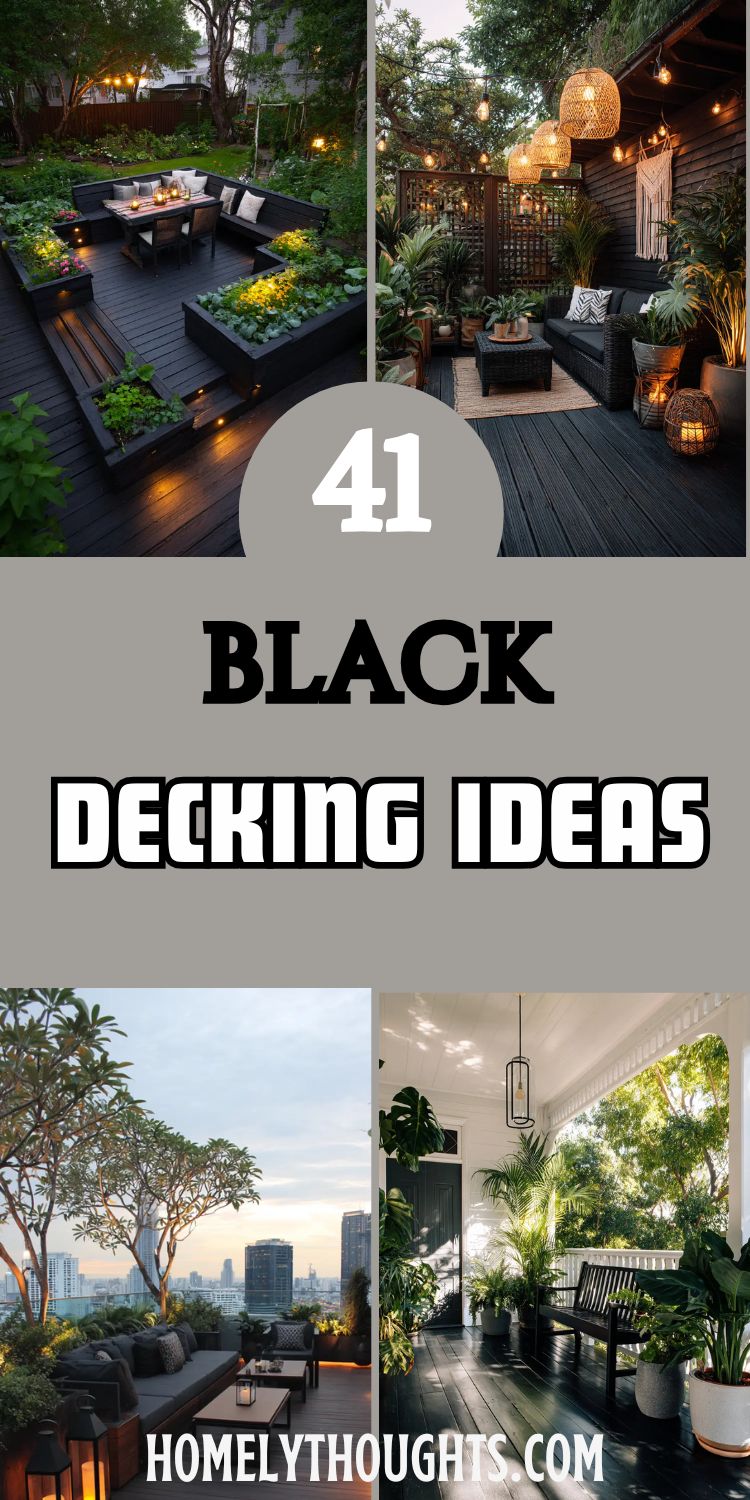 41 Black Decking Ideas to Transform Your Outdoor Oasis