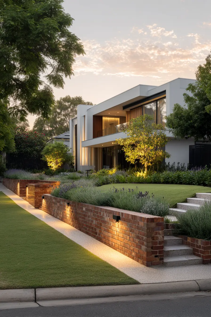 Contemporary Edging with Ornamental Grasses