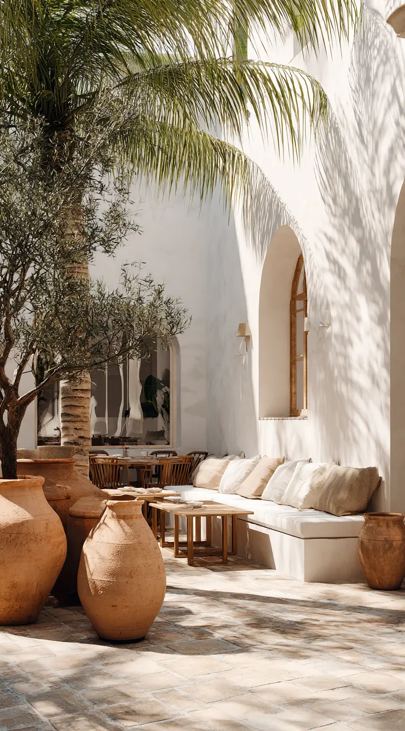 Lush Courtyard With Tree Canopy