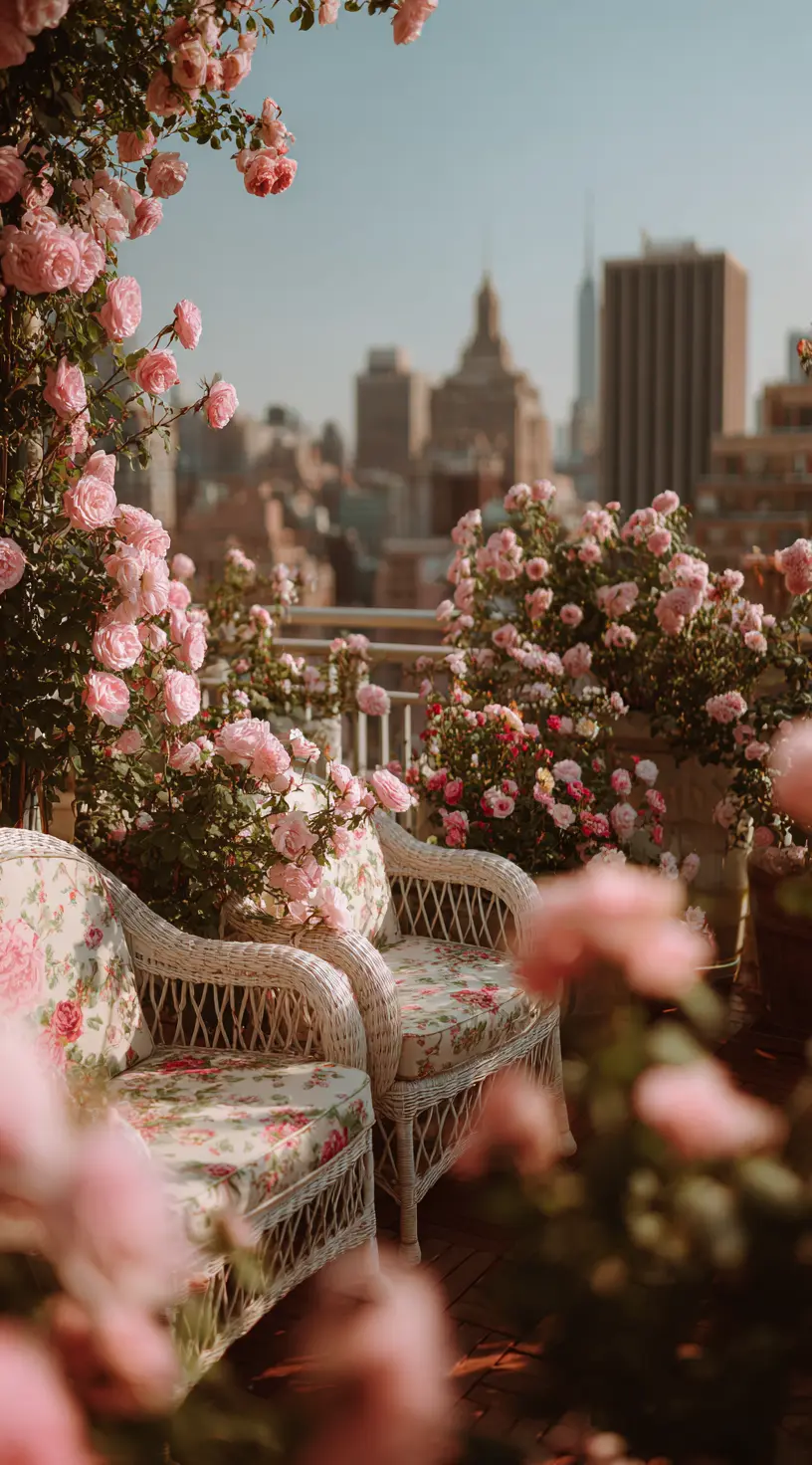 Rose-Covered Balcony Retreat