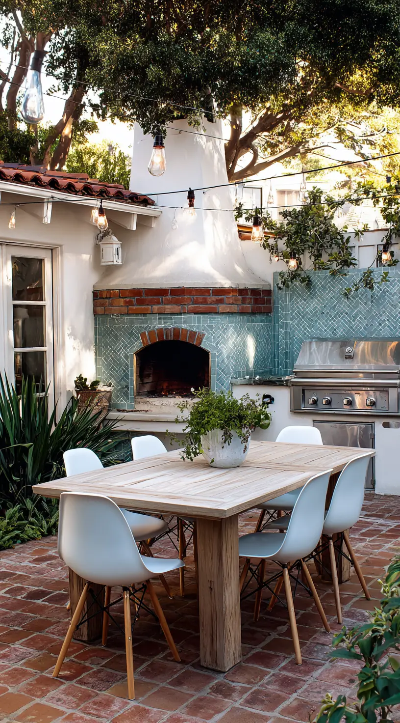 Rustic Charm Meets Alfresco Dining: A Backyard Pizza Oven Dream