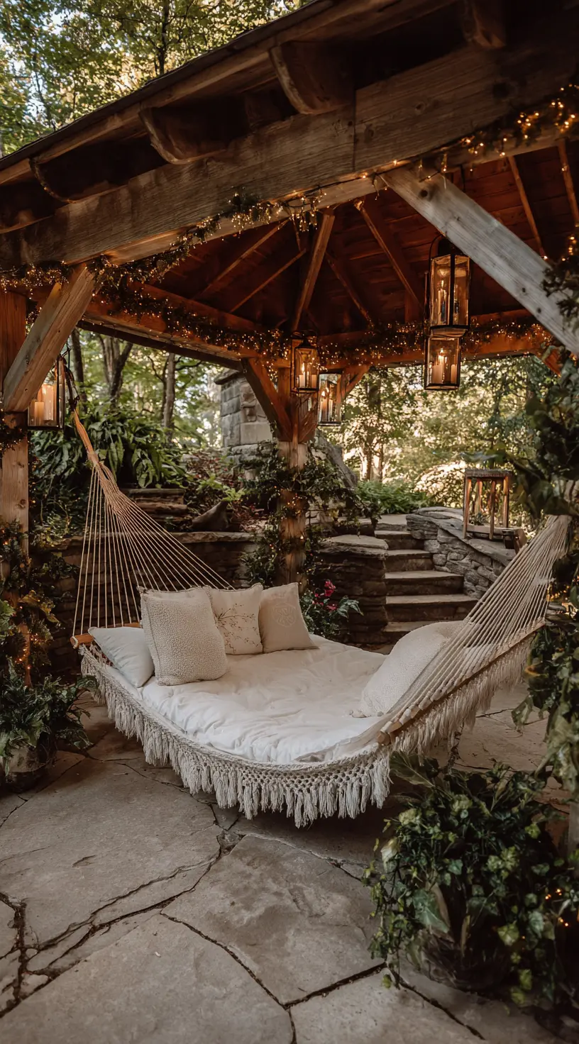 Rustic Farmhouse Hammock Nook