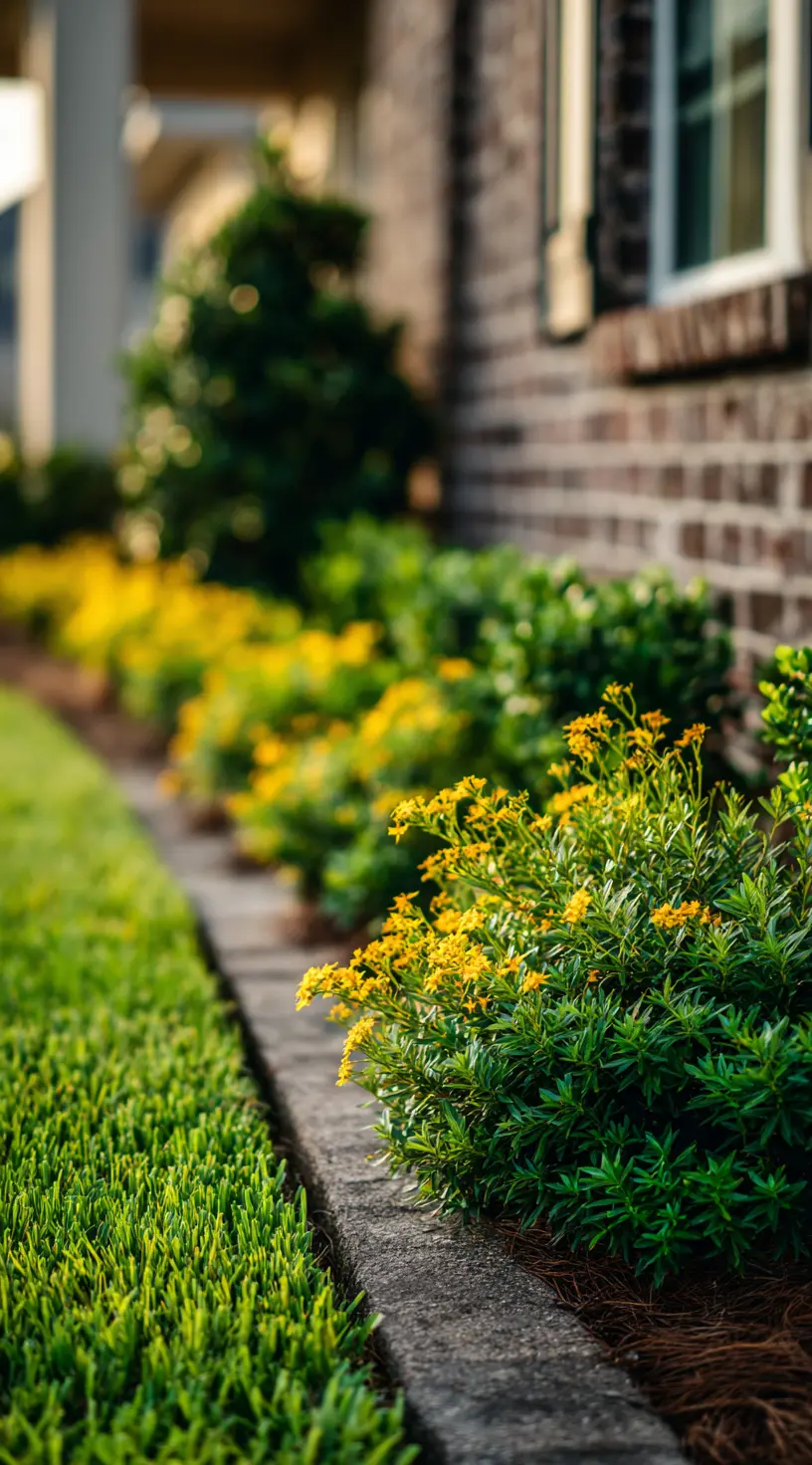 Tidy Front Border With Evergreen Accents