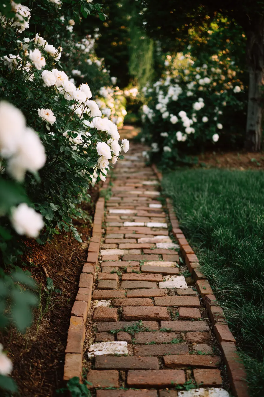Classic Pathway Edging with Roses