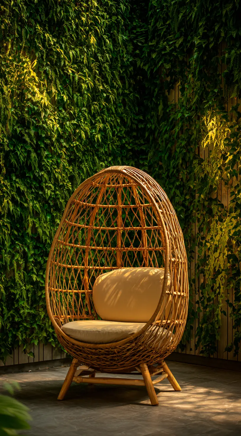 Tropical Oasis With Hanging Chair