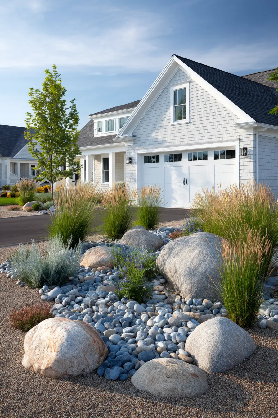 Natural Stone and Grass Landscape Design