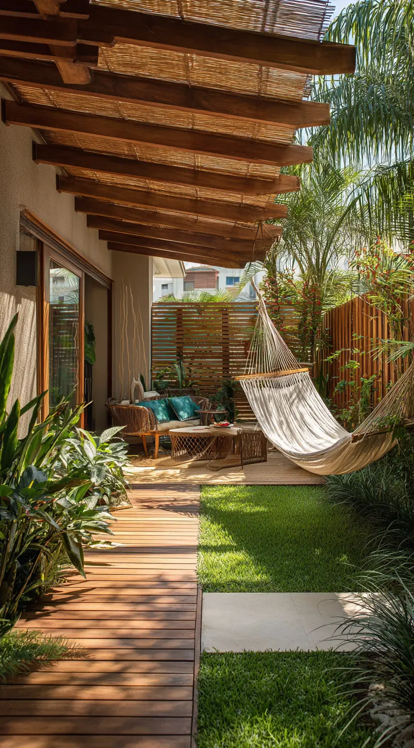 Tropical Bamboo Pergola