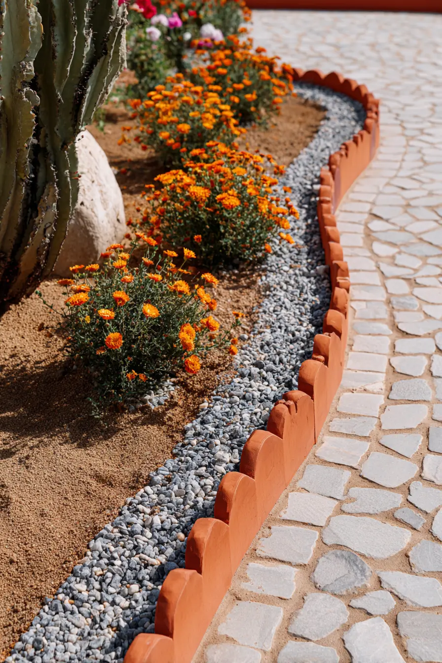 Curved Terracotta Garden Edging Detail