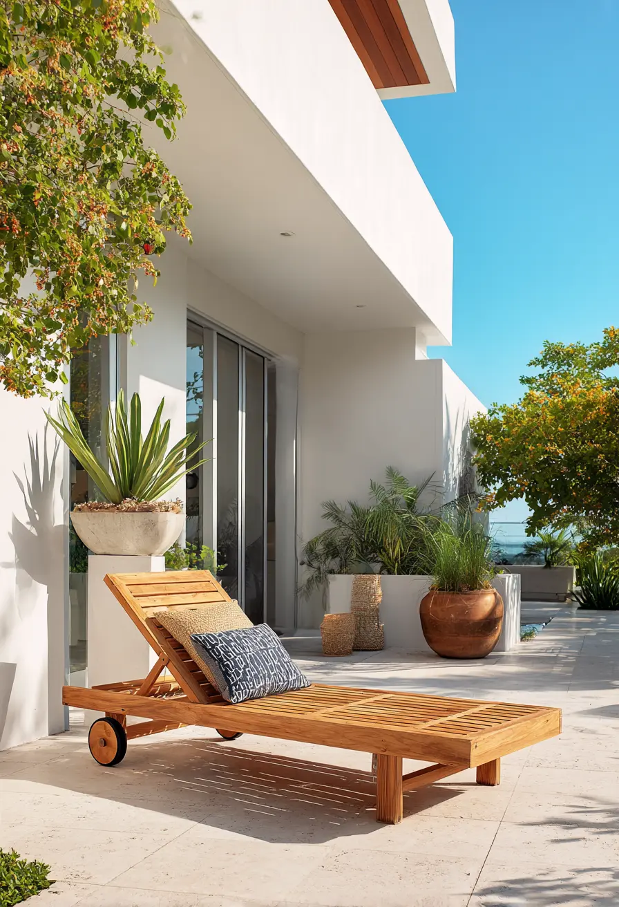 Teak Sun Lounger