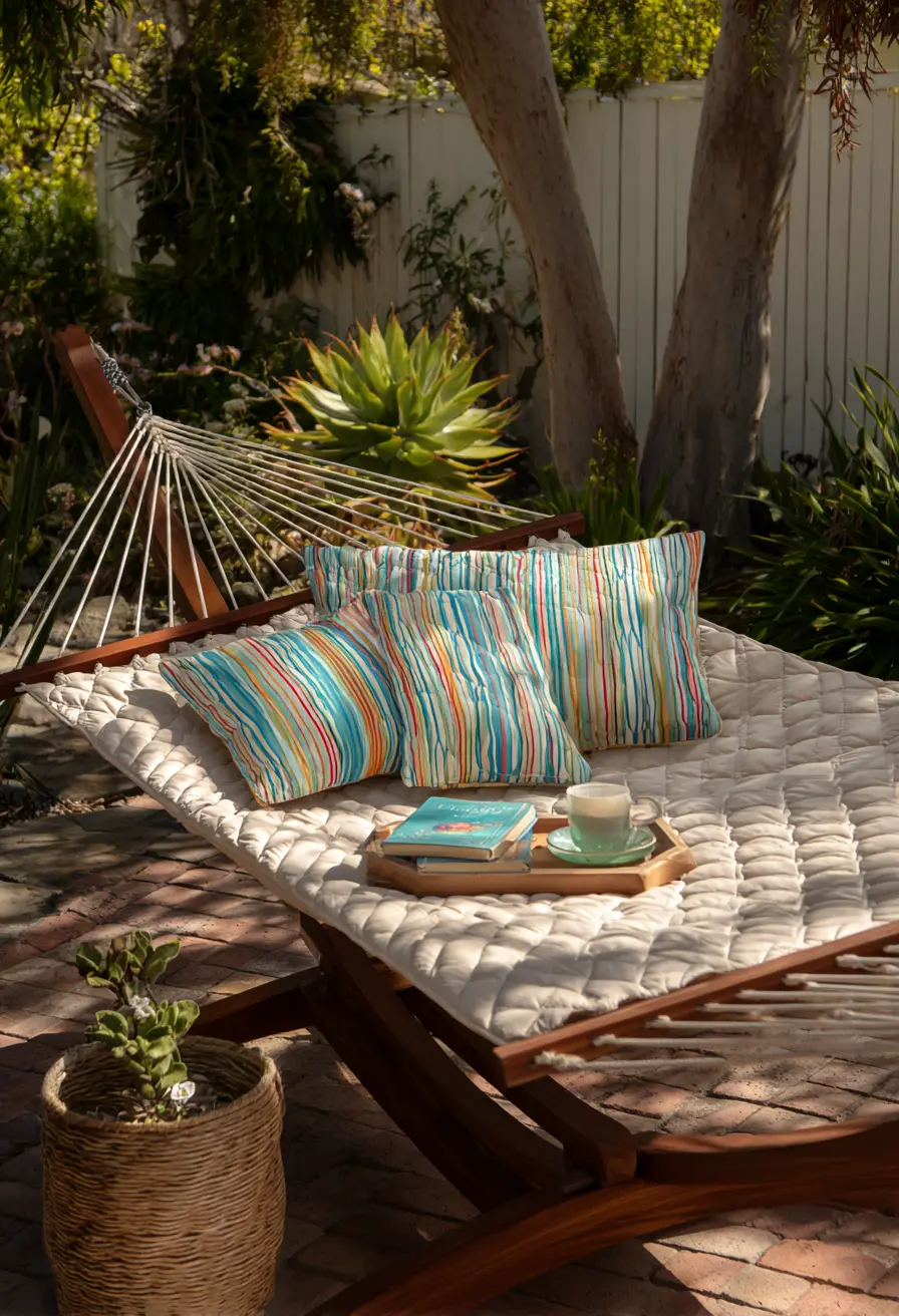 Quilted Double Hammock with Pillow
