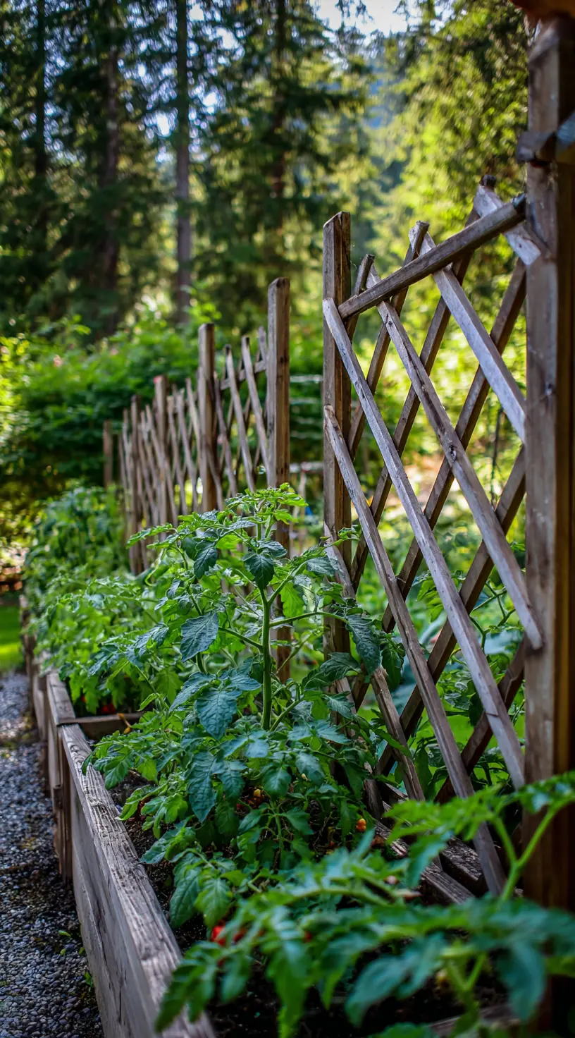 Raised Beds With Built-In Trellises
