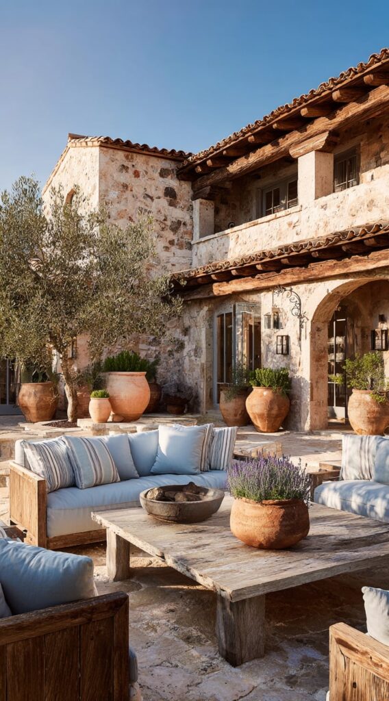 Terracotta Patio with Rustic Charm

