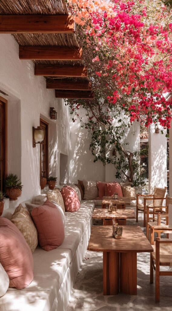 Shaded Patio with Bougainvillea Bliss

