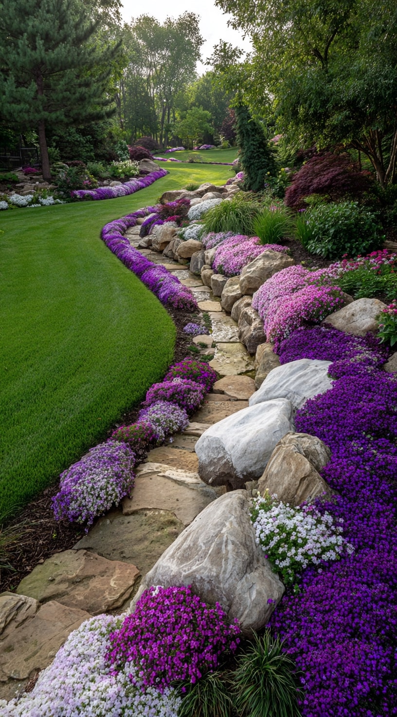 24. Sweeping Border with Moss Phlox
