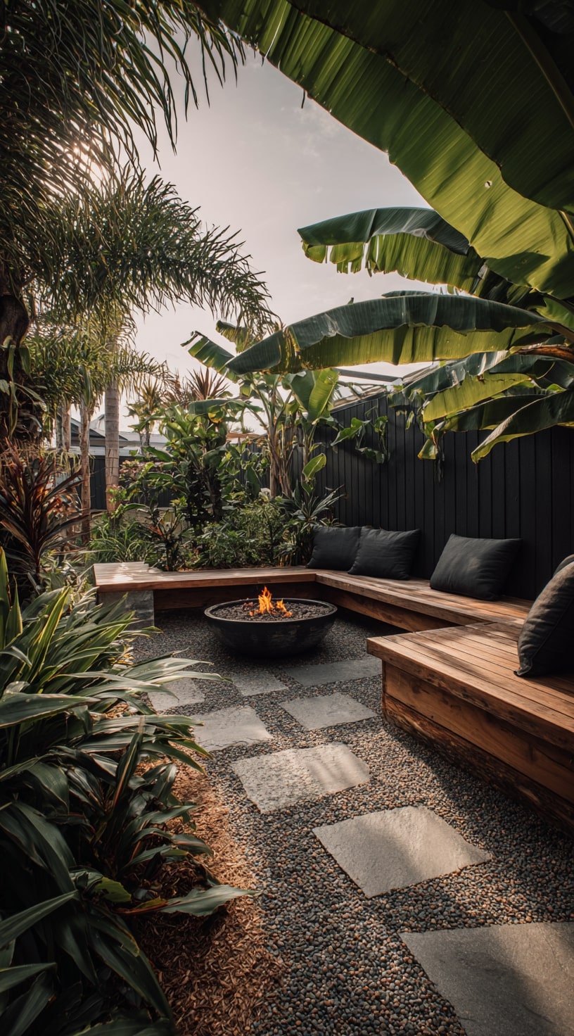 Fire Pit Lounge Under the Palms