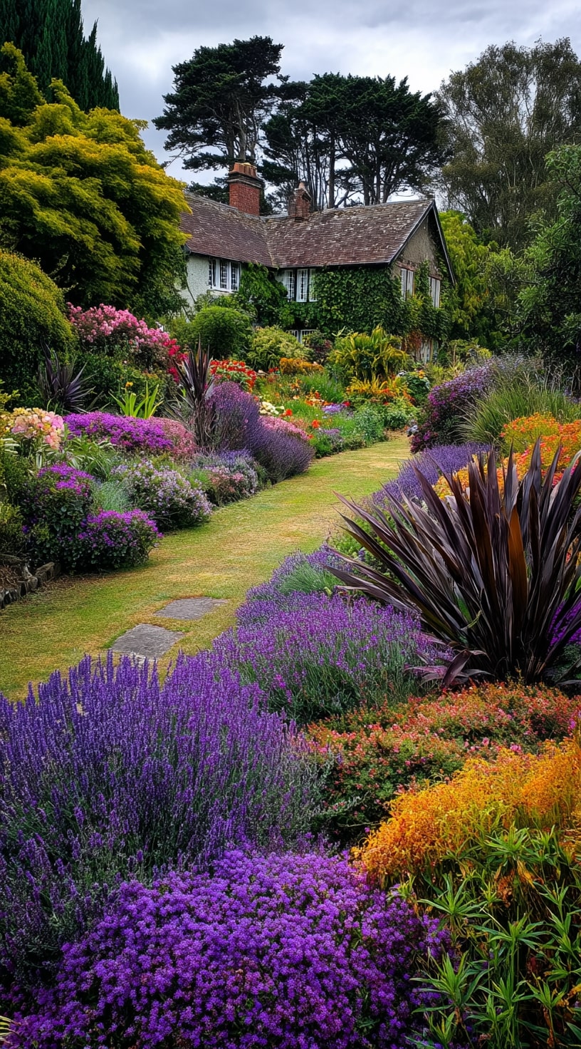2. Bold Cottage Garden Packed with Summer Color