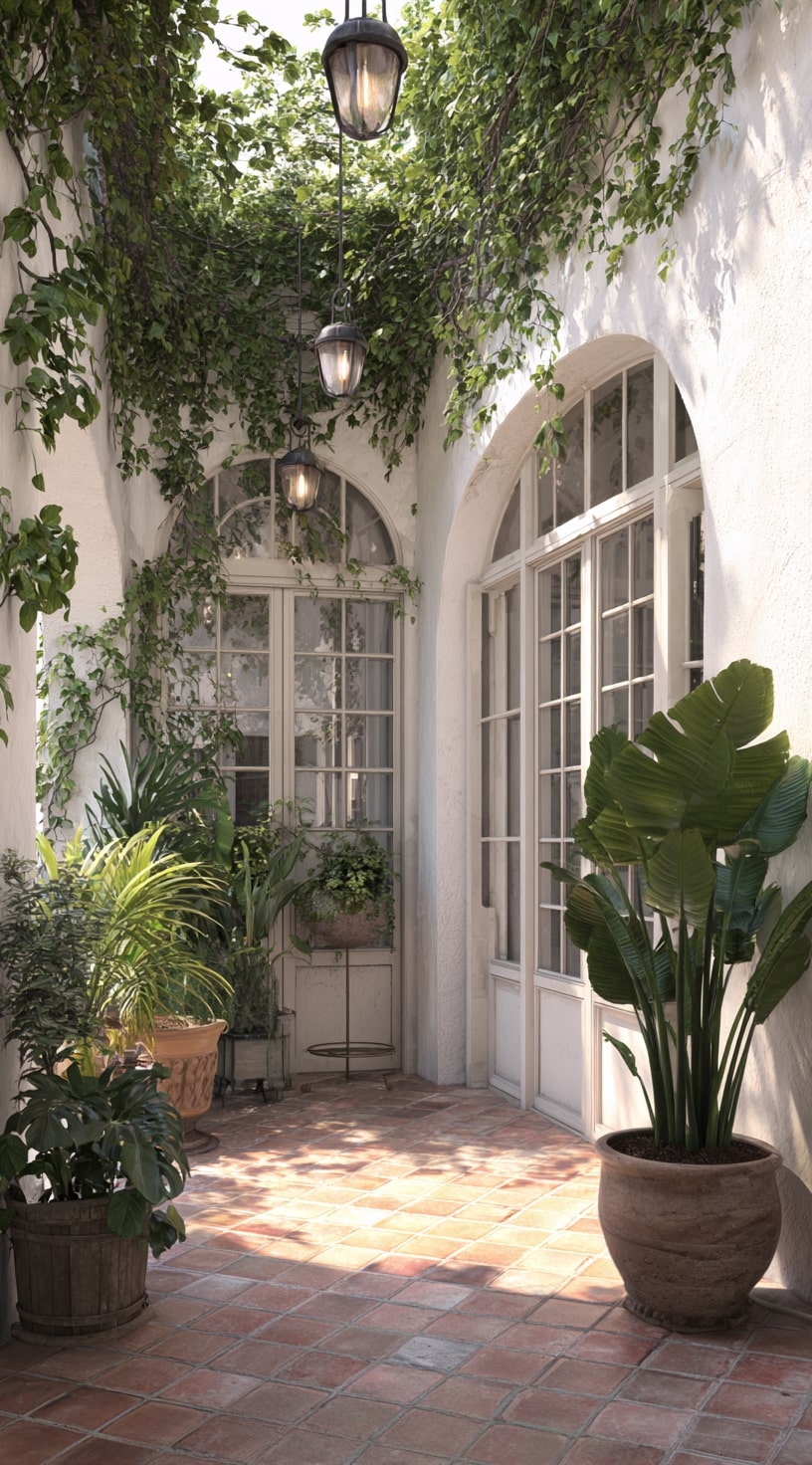 . Courtyard Charm with Mediterranean Flair