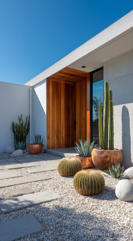 16. Minimal Desert Entry with Cactus Charm