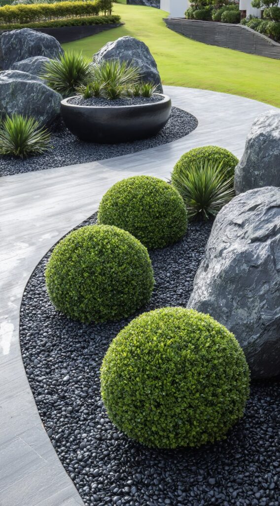 Minimalist Garden with Bold Texture