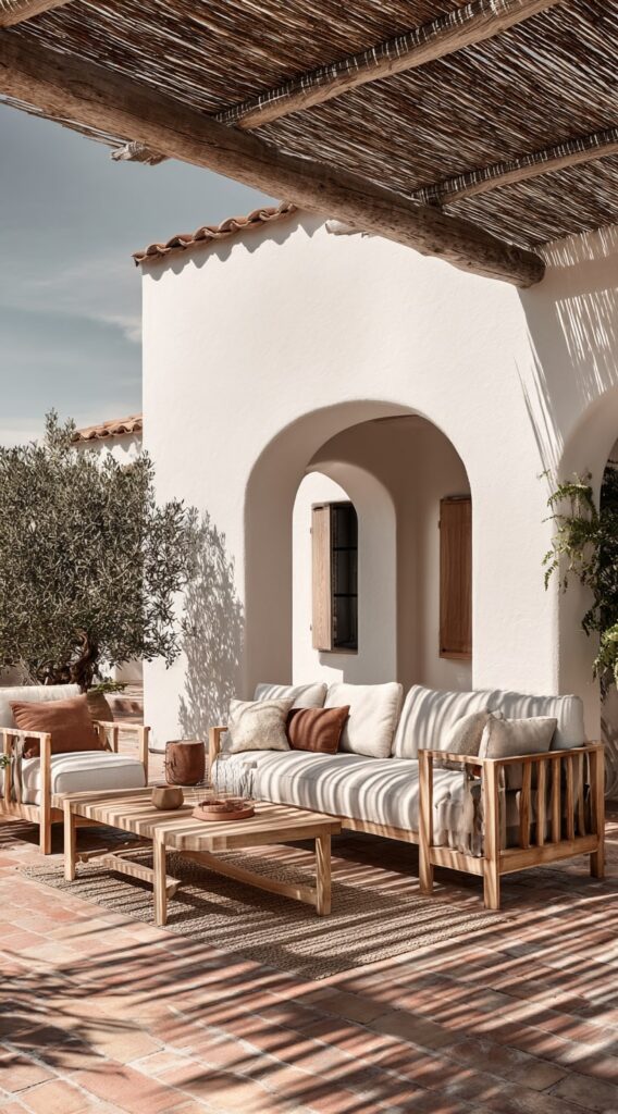 Mediterranean Patio with Rustic Charm

