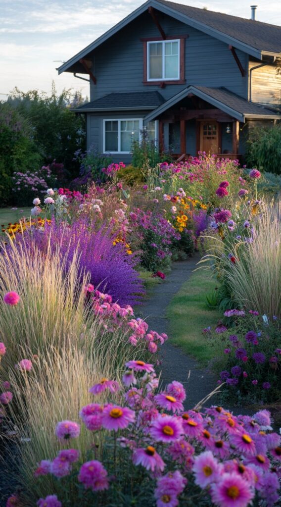 2. Color-Flooded Cottage Pathway