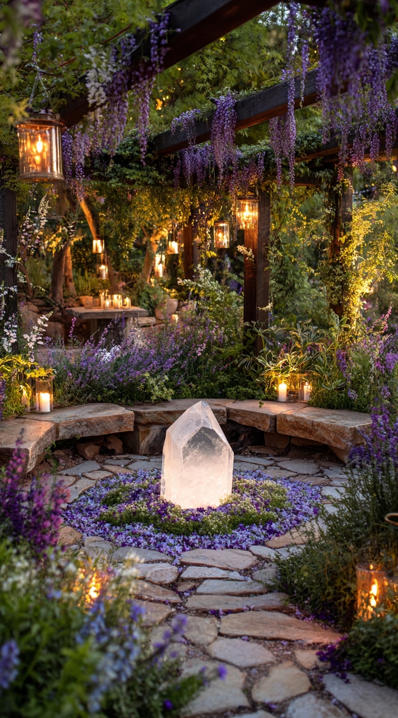 12. Moonlit Lavender Walkway