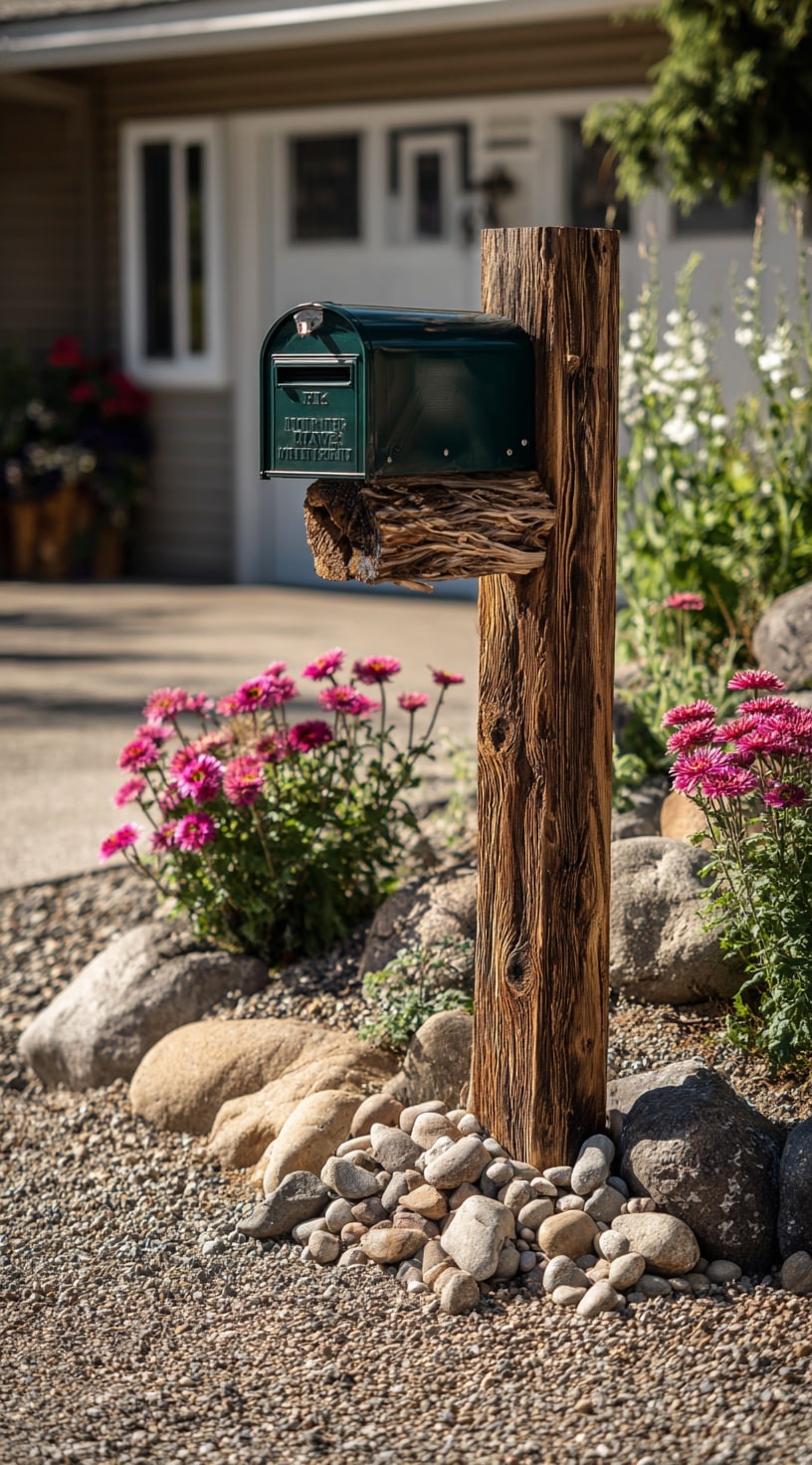 Hand-Painted Sunflower Mailbox