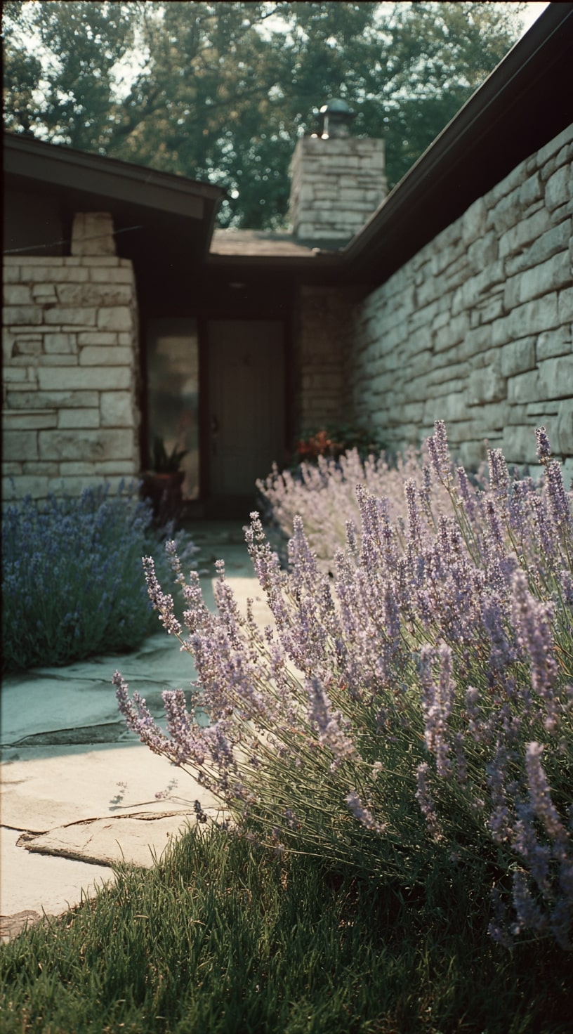 Lavender Edging for a Fragrant Stone Pathway


