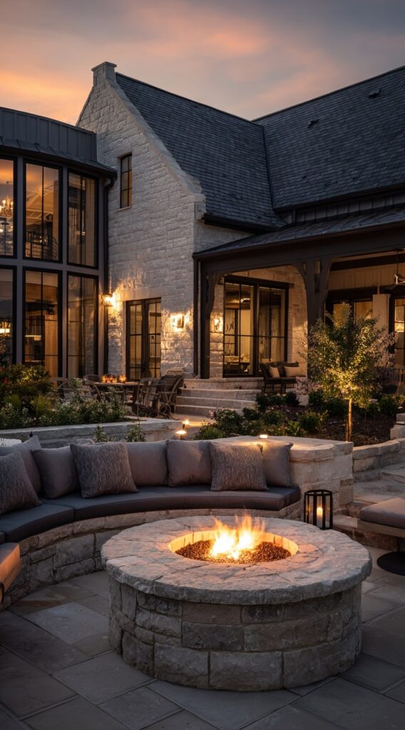 Stone Fire Pit Gathering Corner

