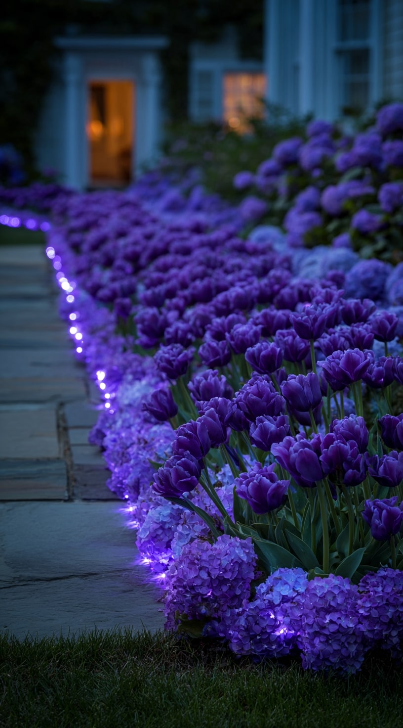 22. Purple Glow Pathway Garden
