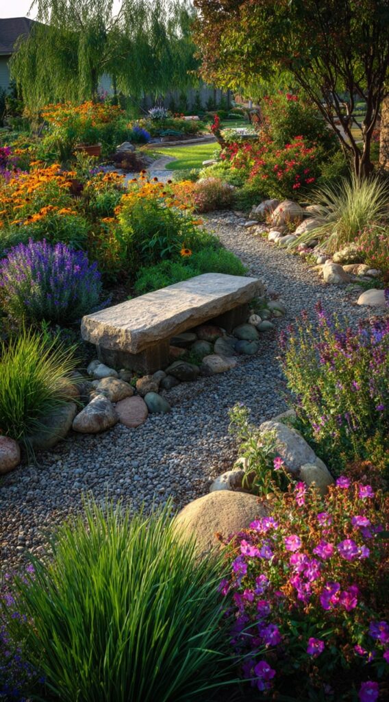 6. Gravel Path with Garden Bench Charm