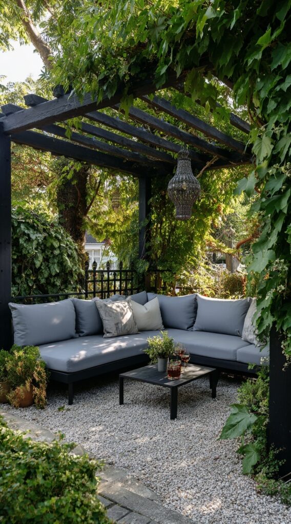 6. Cozy Pergola Corner Lounge