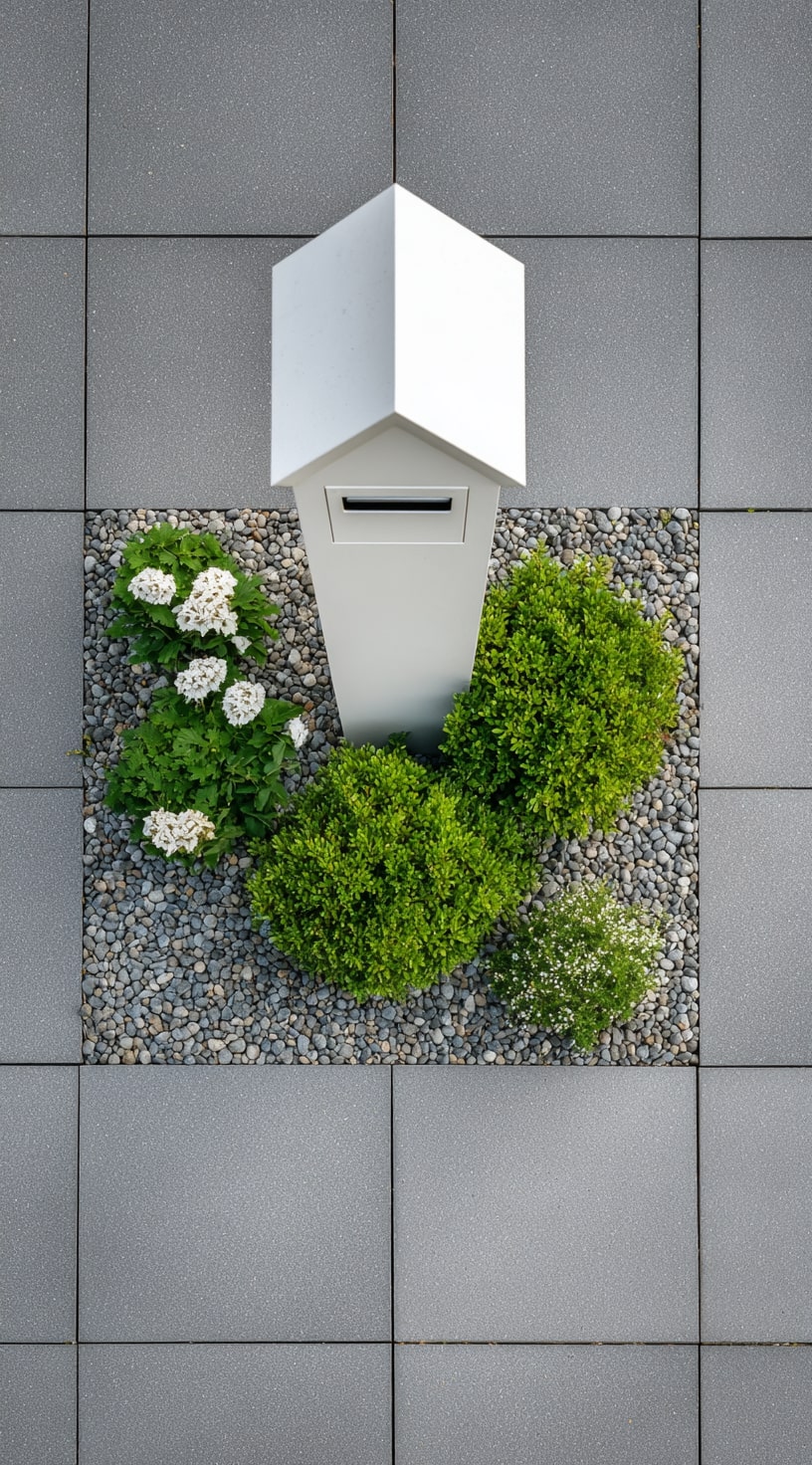 Sleek Geometry with a Garden Touch