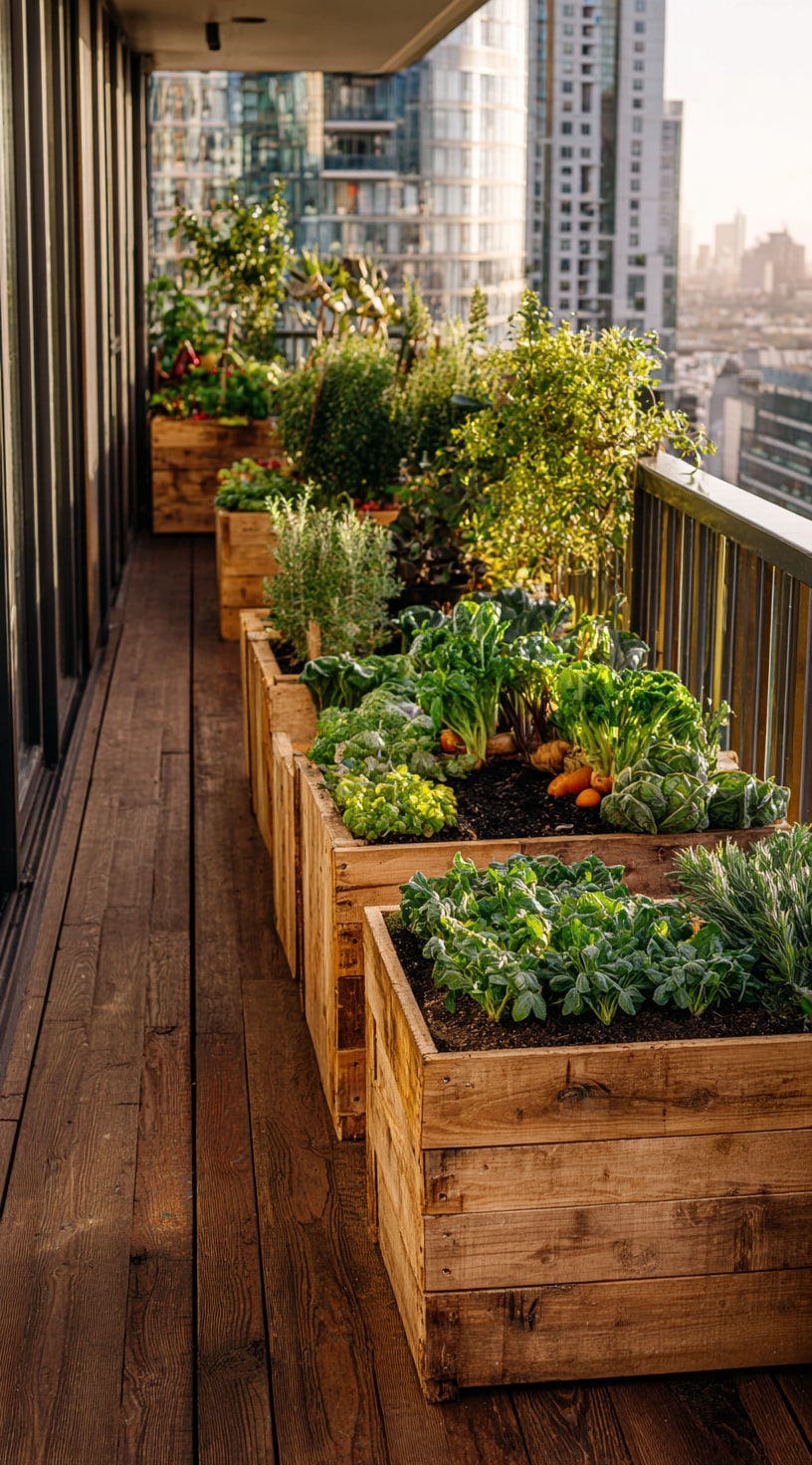 17. Flower-Lined Enclosed Balcony with Soft Sunlight